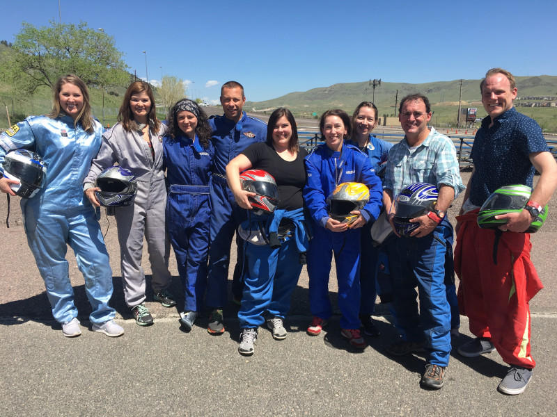 Dr. Erik Dorf and Orthopedic Team Kart Racing in Denver